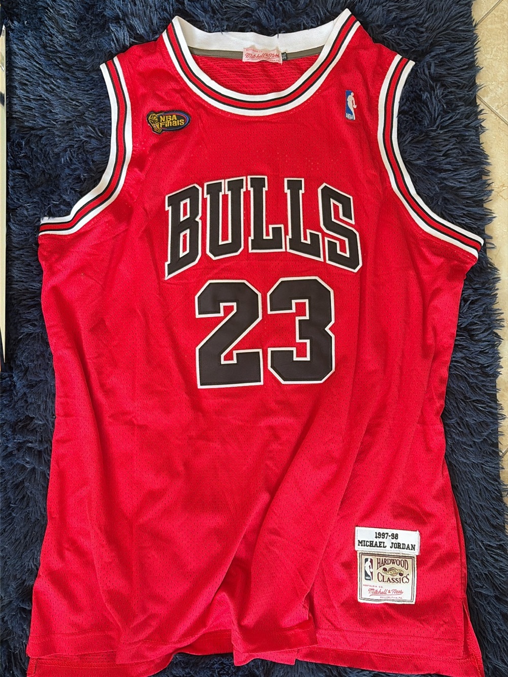 Mitchell & Ness Red Chicago Bulls #23 Hardwood Classics Jersey